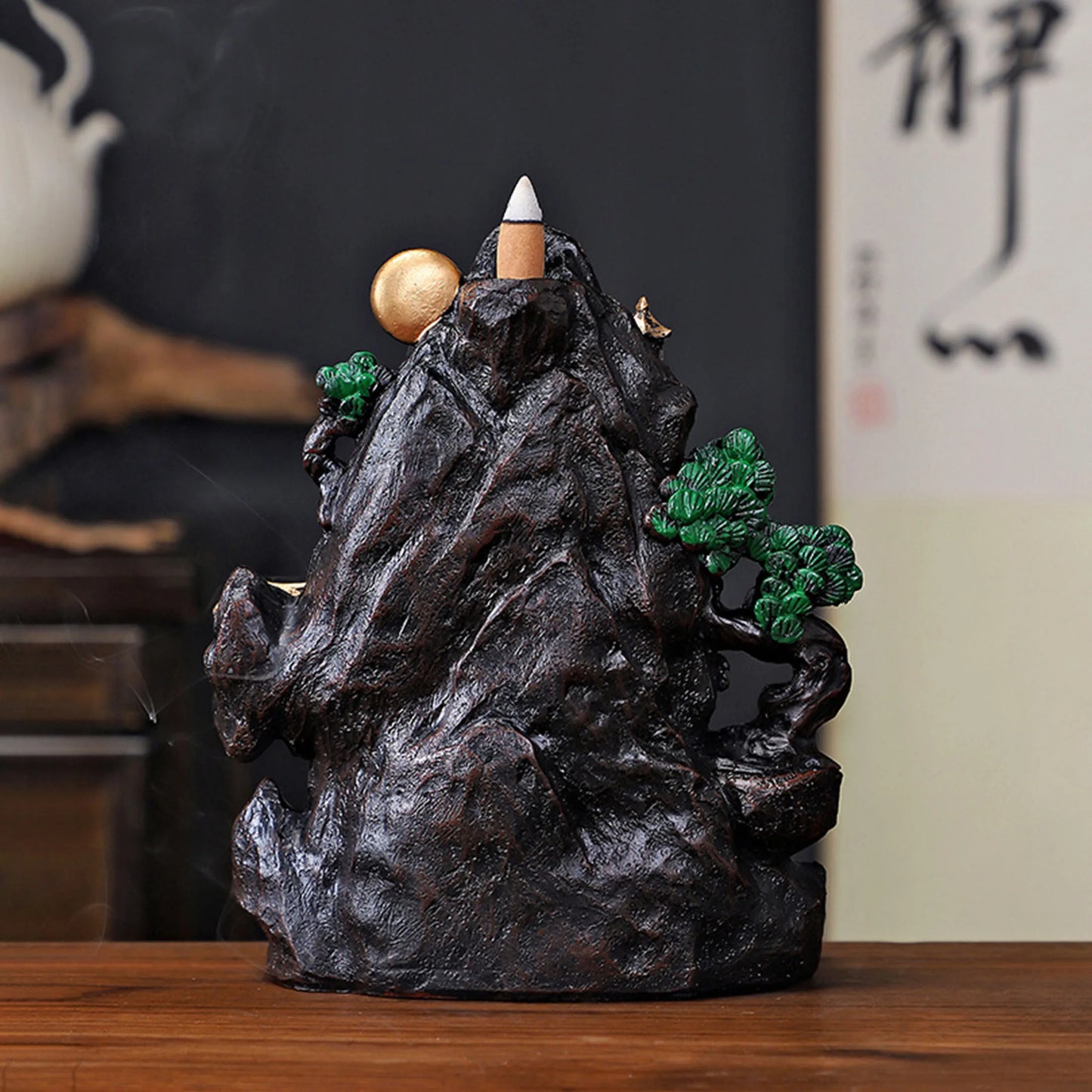 1-Piece Resin Eight Directions Fortune Incense Holder