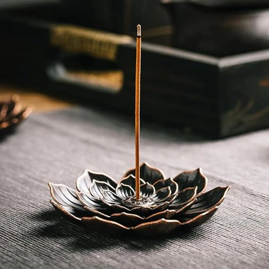 Lotus Incense Burner | Stick Holder with Detachable Ash Catcher