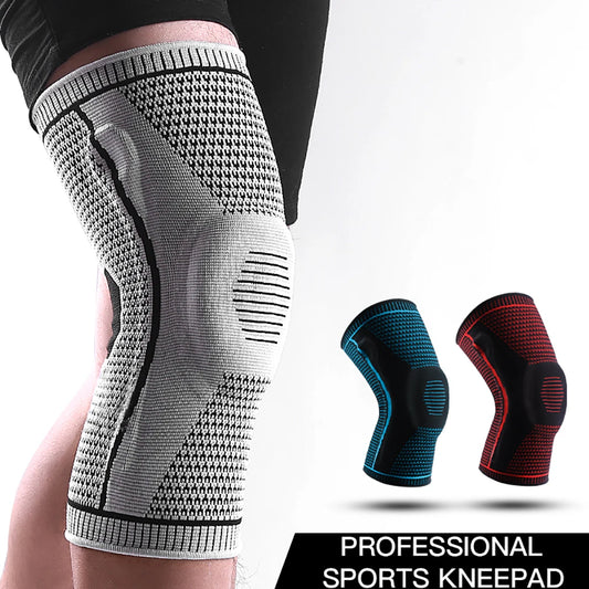 1 PC Knee Pads Strap Patella Medial Support Meniscus Silicone Compression Protection Sport Knee Braces Basketball Running Prot