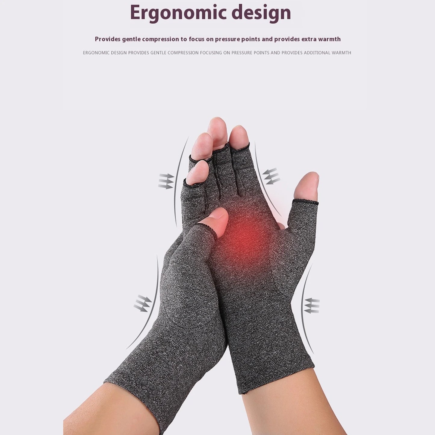 Relieve Hand Discomfort with 1pair Fingerless Compression Gloves