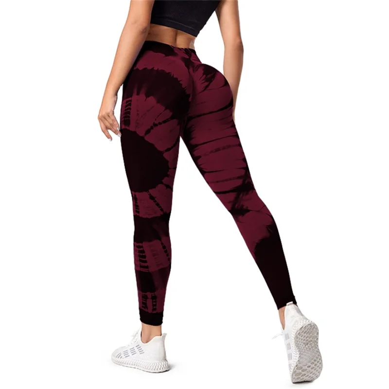 Seamless Leggings for Women Fitness Yoga Pants High Waist Tie Dye Legging Workout Scrunch Butt Lifting Sports Gym Tights Woman