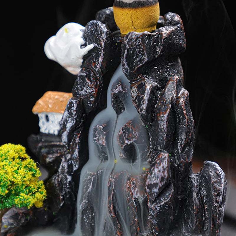 Resin Incense Holder | Smoke Waterfall Buddhist Censer