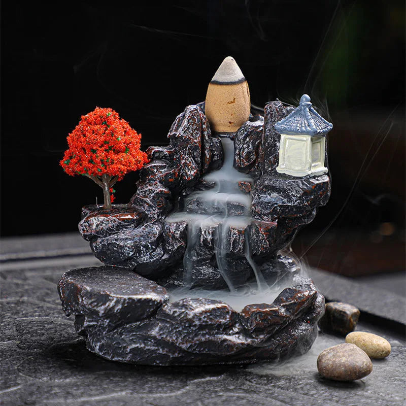 Resin Incense Holder | Smoke Waterfall Buddhist Censer